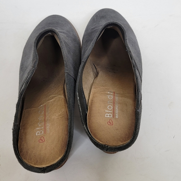 Blondo Norwich Mules Slip On Shoes Grey Suede Leather Waterproof Size 12 - Picture 8 of 10